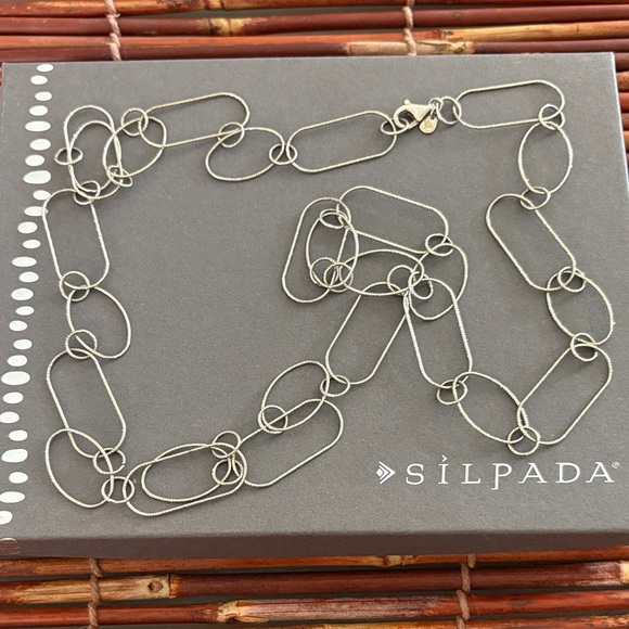 Silpada Sterling Silver Link Necklace 35” - Picture 1 of 5